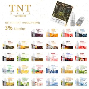 TNT煙彈 3.5ml大容量電子煙彈 多口味選擇 高性價比兼容悅刻一代 1 TNT煙彈 3.5ml大容量電子煙彈
