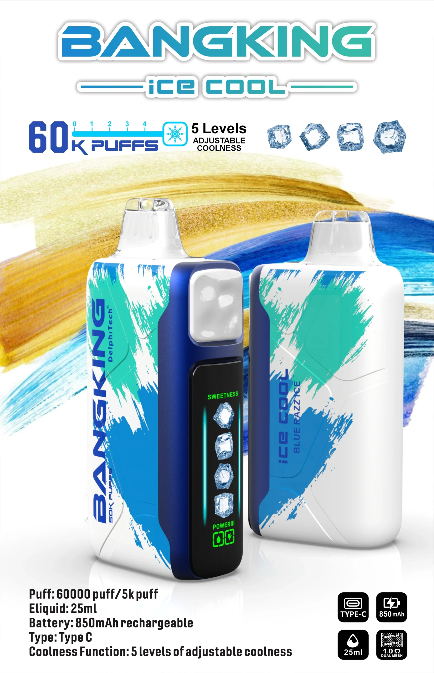 拋棄式電子煙口數與續航真相:12000 到 60000 Puffs 怎麼選|蒸氣空間 5 Bangking Ice Cool 60000 Puffs 拋棄式電子煙