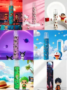 NINGA一代主機 火影·索隆聯名款霧化桿 蠟筆小新 庫洛米 通用sp2,lana,ilia煙彈 1 NINGA 一代萌趣卡通電子煙主機